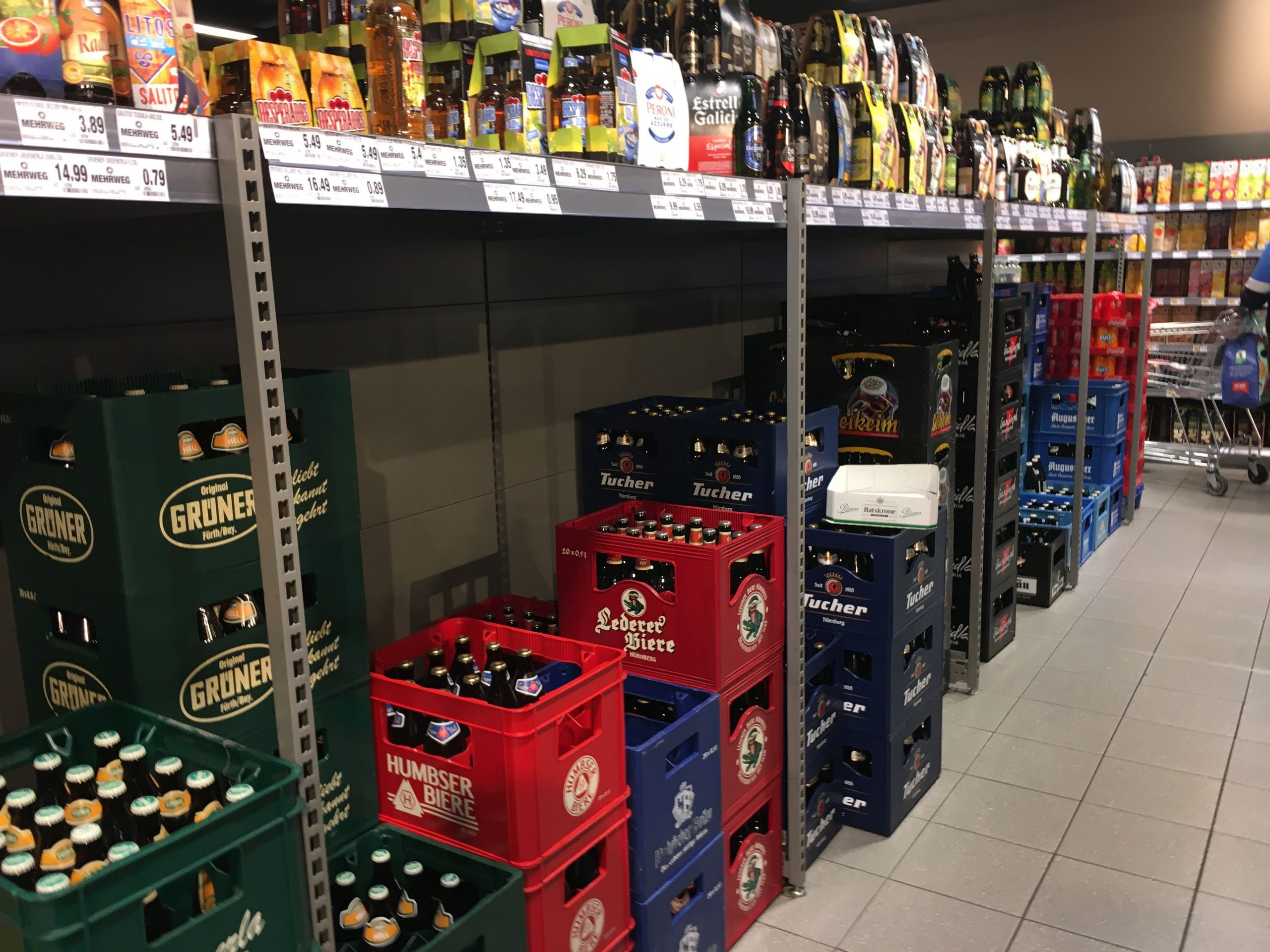 Biere im Supermarkt